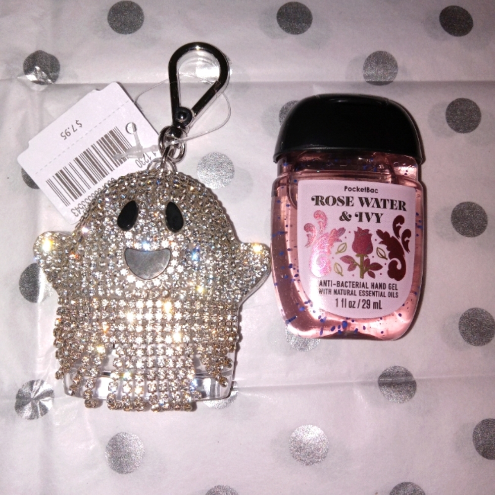 Blingy Ghost Pocketbac Holder With Sanitizer